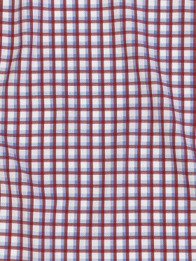 Premium Light Blue and Rococco Red Shadow Check and Chevron Cotton Dobby Shirting Premium Light Blue and Rococco Red Shadow Check and Chevron Cotton Dobby Shirting