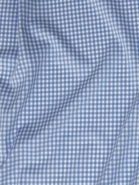 Premium Light Blue and White Checkered and Herringbone Cotton Dobby Shirting Premium Light Blue and White Checkered and Herringbone Cotton Dobby Shirting