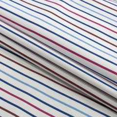 Premium Red, White and Blue Pencil Stripes Twill Cotton Shirting Premium Red, White and Blue Pencil Stripes Twill Cotton Shirting