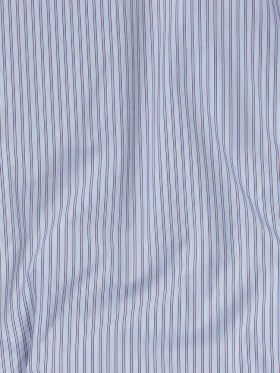Premium Light Blue, Slate Rose and White Striped Two Ply Cotton Shirting Premium Light Blue, Slate Rose and White Striped Two Ply Cotton Shirting