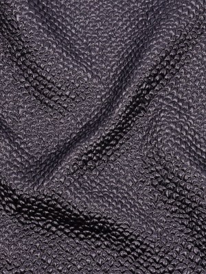 Metallic Gunmetal Dimensional Scallops Brocade Metallic Gunmetal Dimensional Scallops Brocade