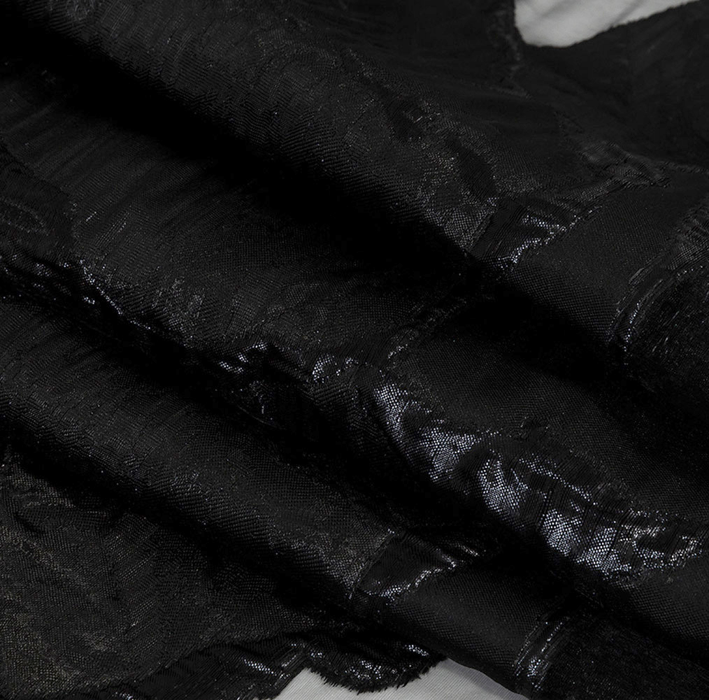 Metallic Black Abstract Burnout Luxury Brocade Metallic Black Abstract Burnout Luxury Brocade