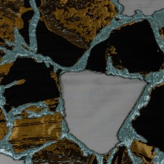 Metallic Gold and Glass-Sea Abstract Burnout Luxury Brocade Metallic Gold and Glass-Sea Abstract Burnout Luxury Brocade