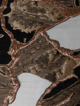 Metallic Two Penny and Black Abstract Burnout Luxury Brocade Metallic Two Penny and Black Abstract Burnout Luxury Brocade