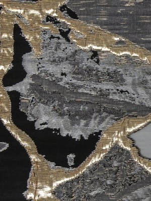 Metallic Gold and Black Abstract Burnout Luxury Brocade Metallic Gold and Black Abstract Burnout Luxury Brocade