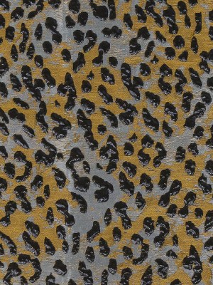 Metallic Black, Gold and Silver Leopard Patterned Luxury Brocade Metallic Black, Gold and Silver Leopard Patterned Luxury Brocade