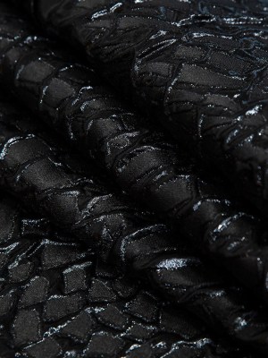 Metallic Black Abstract Luxury Brocade Metallic Black Abstract Luxury Brocade