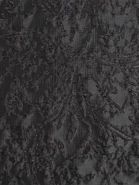 Metallic Black Floral Silhouettes Luxury Brocade Metallic Black Floral Silhouettes Luxury Brocade
