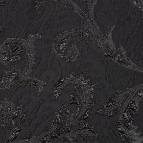 Metallic Black Scrolls Luxury Brocade Metallic Black Scrolls Luxury Brocade