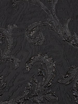 Metallic Black Scrolls Luxury Brocade Metallic Black Scrolls Luxury Brocade