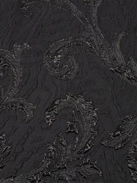 Metallic Black Scrolls Luxury Brocade Metallic Black Scrolls Luxury Brocade