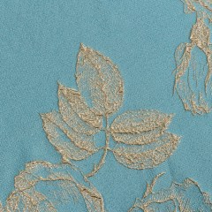 Metallic Gold and Sky Blue Floral Luxury Brocade Metallic Gold and Sky Blue Floral Luxury Brocade
