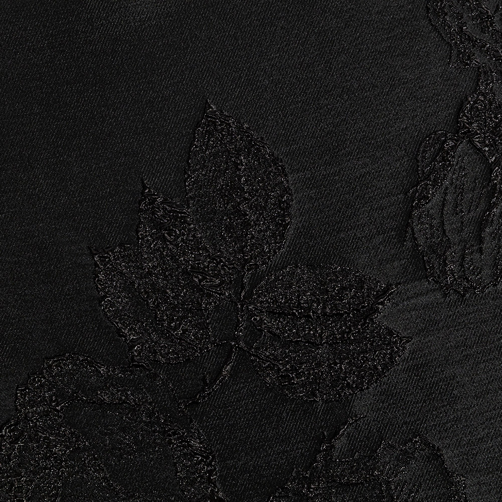 Metallic Black Floral Luxury Brocade Metallic Black Floral Luxury Brocade