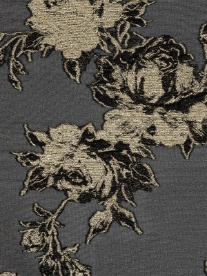 Metallic Gold and Black Floral Outlines Luxury Burnout Brocade Metallic Gold and Black Floral Outlines Luxury Burnout Brocade