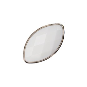 Italian White and Silver 2-Piece Plastic Teardrop Shank Back Button – 32L/20mm Italian White and Silver 2-Piece Plastic Teardrop Shank Back Button – 32L/20mm