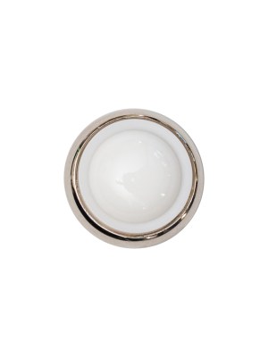 Italian White and Silver Round 2-Piece Shank Back Button – 24/15mm Italian White and Silver Round 2-Piece Shank Back Button – 24/15mm