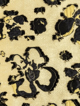 Gamboge and Black Floral Luxury Brocade Gamboge and Black Floral Luxury Brocade