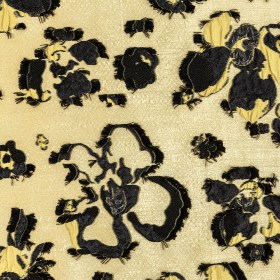 Gamboge and Black Floral Luxury Brocade Gamboge and Black Floral Luxury Brocade