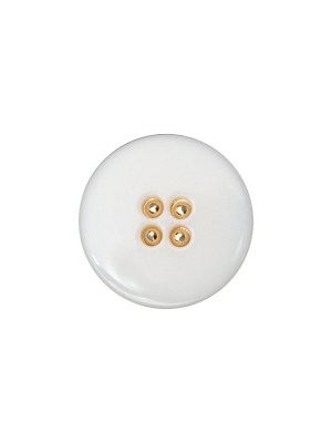 Italian White and Gold 2-Piece Plastic Button – 24L/15mm Italian White and Gold 2-Piece Plastic Button – 24L/15mm