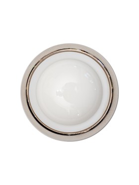 Italian White and Silver Round 2-Piece Shank Back Button – 36L/23mm Italian White and Silver Round 2-Piece Shank Back Button – 36L/23mm