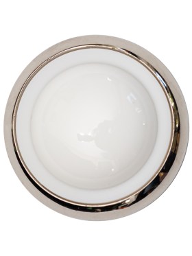 Italian White and Silver Round 2-Piece Shank Back Button – 44L/28mm Italian White and Silver Round 2-Piece Shank Back Button – 44L/28mm