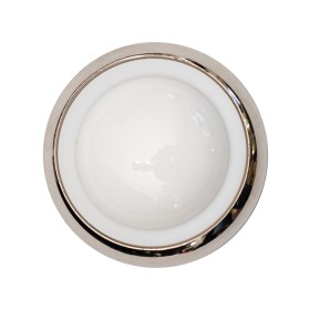 Italian White and Silver Round 2-Piece Shank Back Button – 44L/28mm Italian White and Silver Round 2-Piece Shank Back Button – 44L/28mm