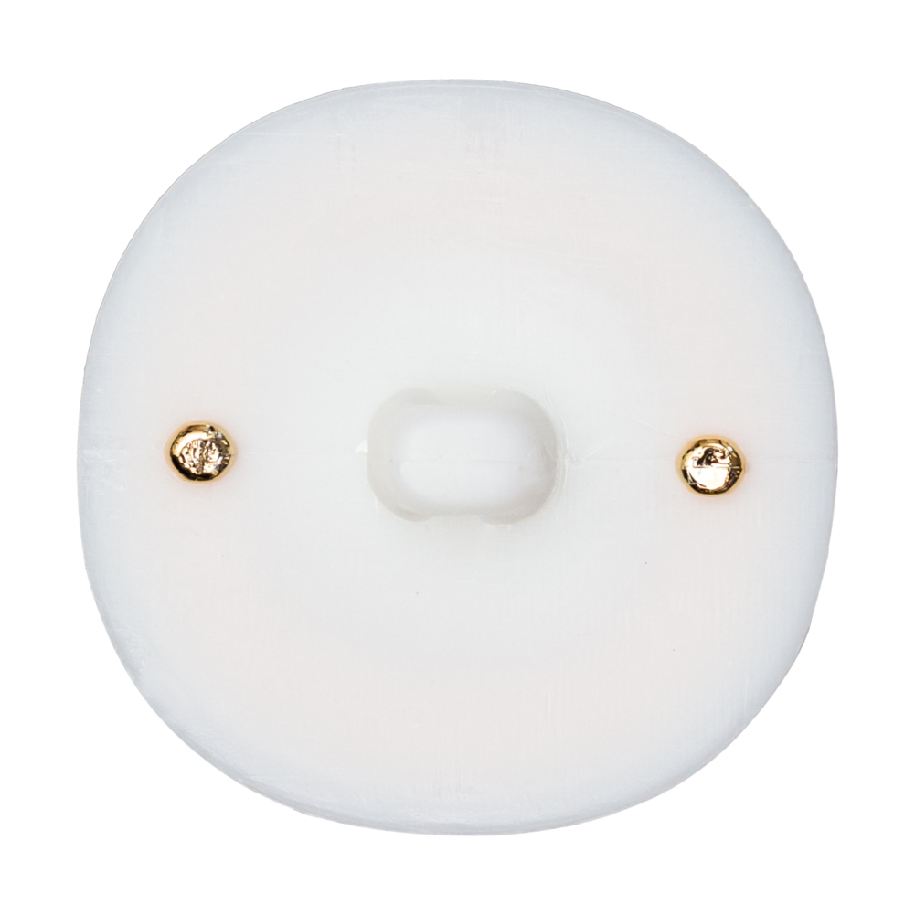 Italian White and Gold 2-Piece Plastic Button – 50L/32mm Italian White and Gold 2-Piece Plastic Button – 50L/32mm