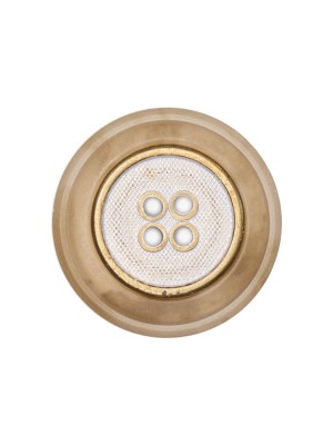 Italian Kelp and Silver Nailshead and Translucent Plastic 4-Hole Button – 36L/23mm Italian Kelp and Silver Nailshead and Translucent Plastic 4-Hole Button – 36L/23mm