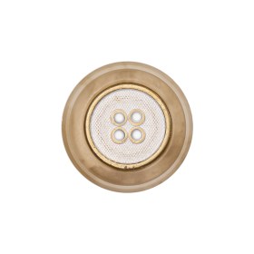 Italian Kelp and Silver Nailshead and Translucent Plastic 4-Hole Button – 36L/23mm Italian Kelp and Silver Nailshead and Translucent Plastic 4-Hole Button – 36L/23mm