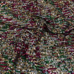 Mesh with Sequins – Metallic Rainbow on Black – Flavio Collection Mesh with Sequins – Metallic Rainbow on Black – Flavio Collection