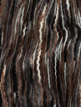 Rain Drum, Black and White Striated Novelty Chunky Knit Rain Drum, Black and White Striated Novelty Chunky Knit