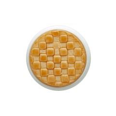 Toffee Basketweave set in a White Circular 2-Piece Shank Back Button – 38L/24mm Toffee Basketweave set in a White Circular 2-Piece Shank Back Button – 38L/24mm