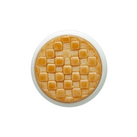 Toffee Basketweave set in a White Circular 2-Piece Shank Back Button – 38L/24mm Toffee Basketweave set in a White Circular 2-Piece Shank Back Button – 38L/24mm