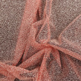 Tulle with Metallic Platinum Glitter – Shrimp – Platina Collection Tulle with Metallic Platinum Glitter – Shrimp – Platina Collection