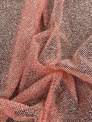 Tulle with Metallic Platinum Glitter – Shrimp – Platina Collection Tulle with Metallic Platinum Glitter – Shrimp – Platina Collection