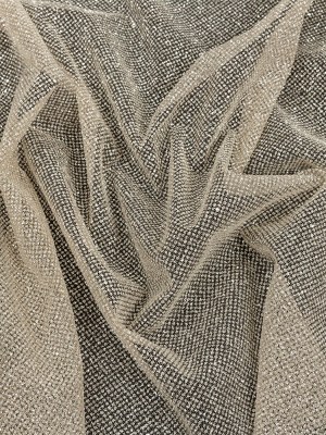 Tulle with Metallic Platinum Glitter – Caramel – Platina Collection Tulle with Metallic Platinum Glitter – Caramel – Platina Collection
