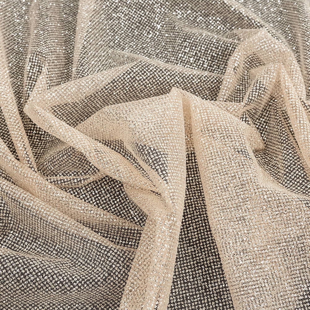 Tulle with Metallic Platinum Glitter – Salmon – Platina Collection Tulle with Metallic Platinum Glitter – Salmon – Platina Collection