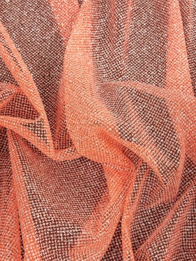Tulle with Metallic Platinum Glitter – Neon Orange – Platina Collection Tulle with Metallic Platinum Glitter – Neon Orange – Platina Collection