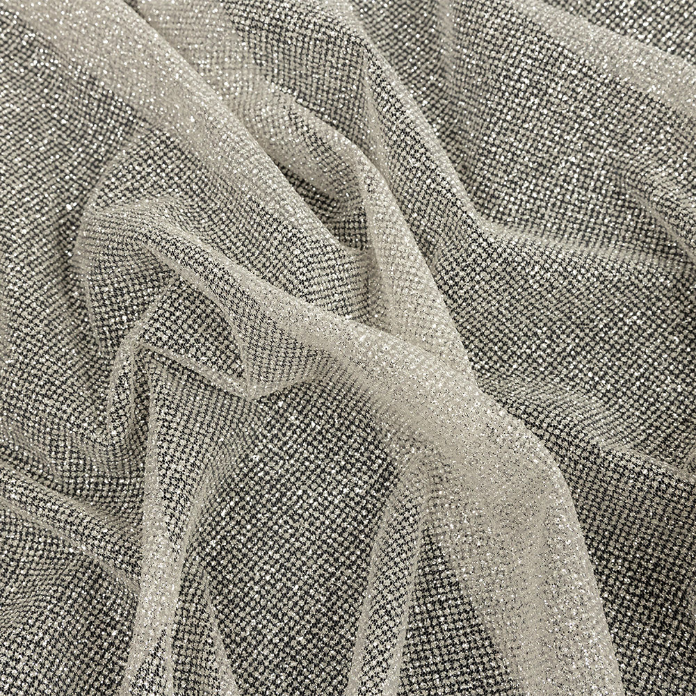 Tulle with Metallic Platinum Glitter – Dove Gray – Platina Collection Tulle with Metallic Platinum Glitter – Dove Gray – Platina Collection