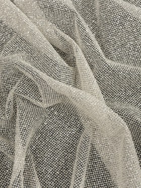 Tulle with Metallic Platinum Glitter – Dove Gray – Platina Collection Tulle with Metallic Platinum Glitter – Dove Gray – Platina Collection