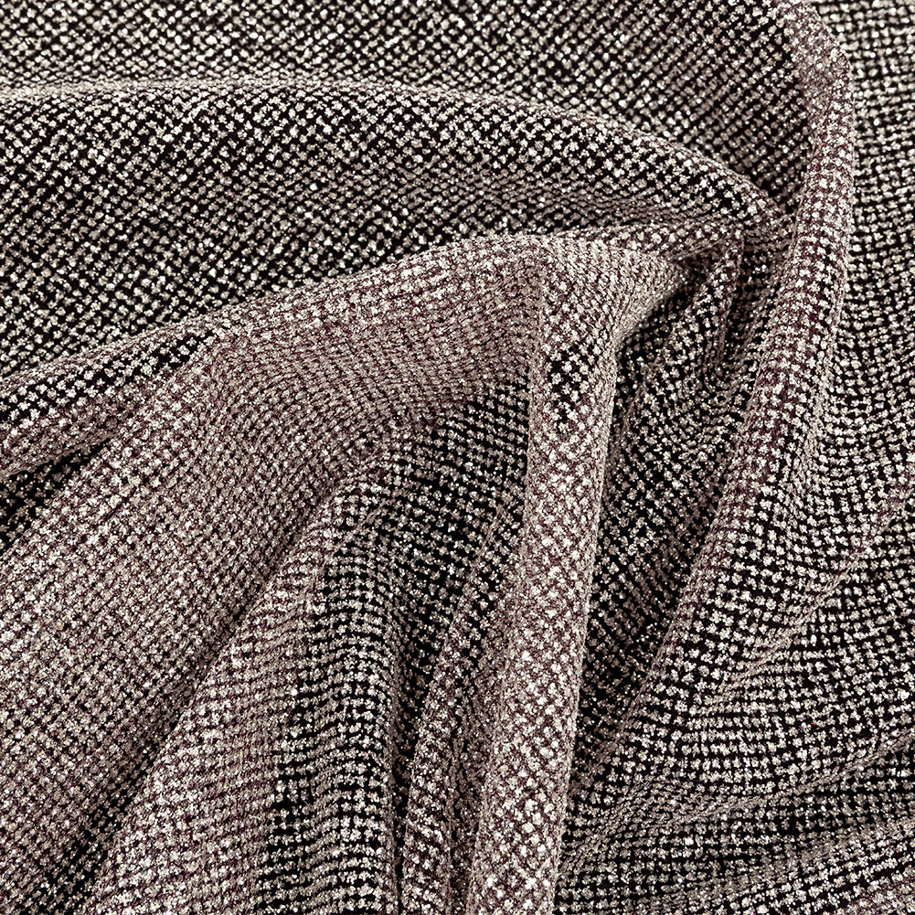 Tulle with Metallic Platinum Glitter – Winetasting – Platina Collection Tulle with Metallic Platinum Glitter – Winetasting – Platina Collection