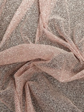 Tulle with Metallic Platinum Glitter – Dark Dusty Rose – Platina Collection Tulle with Metallic Platinum Glitter – Dark Dusty Rose – Platina Collection