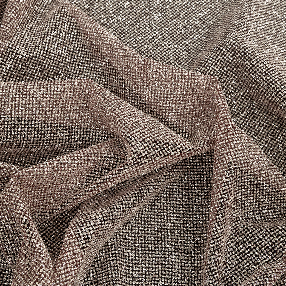 Tulle with Metallic Platinum Glitter – Claret – Platina Collection Tulle with Metallic Platinum Glitter – Claret – Platina Collection