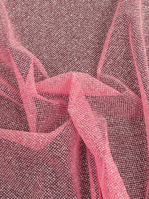 Tulle with Metallic Platinum Glitter – Neon Fuchsia – Platina Collection Tulle with Metallic Platinum Glitter – Neon Fuchsia – Platina Collection