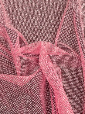 Tulle with Metallic Platinum Glitter – Neon Fuchsia – Platina Collection Tulle with Metallic Platinum Glitter – Neon Fuchsia – Platina Collection