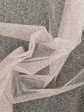 Tulle with Metallic Platinum Glitter – Pink – Platina Collection Tulle with Metallic Platinum Glitter – Pink – Platina Collection