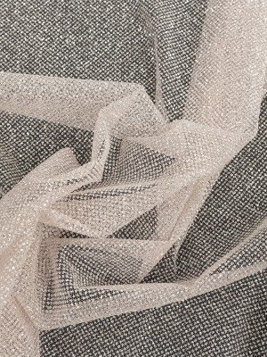 Tulle with Metallic Platinum Glitter – Pink – Platina Collection Tulle with Metallic Platinum Glitter – Pink – Platina Collection