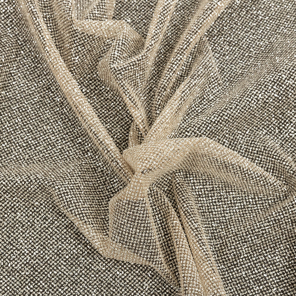 Tulle with Metallic Platinum Glitter – Nude – Platina Collection Tulle with Metallic Platinum Glitter – Nude – Platina Collection