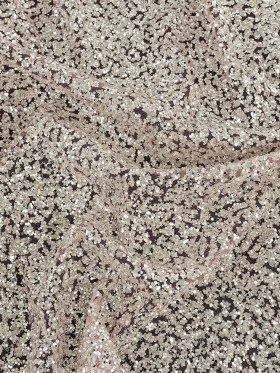 Tulle with Glitter Clusters – Dusty Rose with Platinum – Eminence Collection Tulle with Glitter Clusters – Dusty Rose with Platinum – Eminence Collection