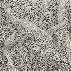 Tulle with Glitter Clusters – Flint Gray with Platinum – Eminence Collection Tulle with Glitter Clusters – Flint Gray with Platinum – Eminence Collection